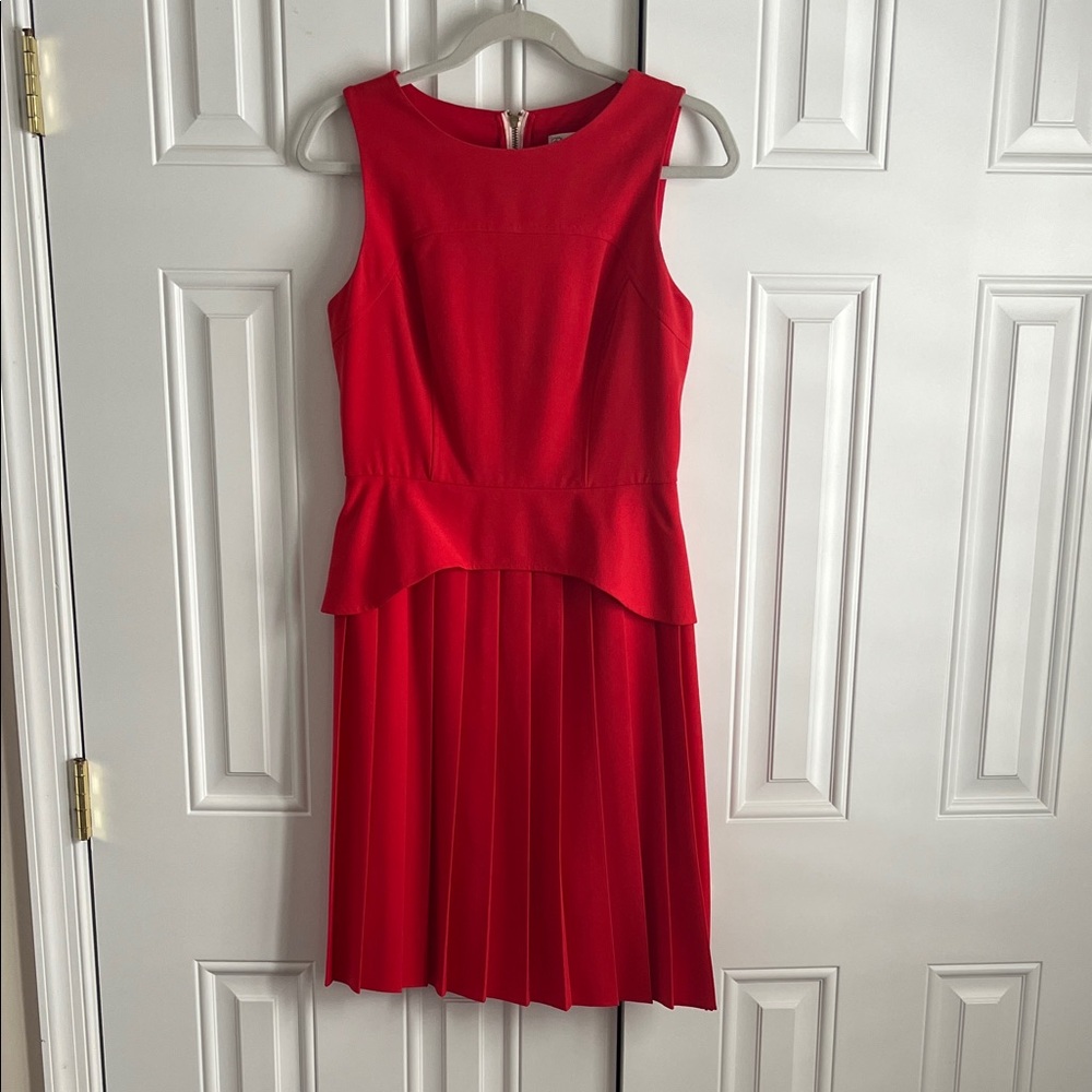 Eliza J Vibrant Red Midi Dress
